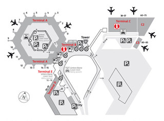 Mapa do terminal e aeroporto Berlim Tegel (TXL)