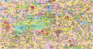 Mapa turistico de museus, pontos turÃ­sticos, lugares turÃ­sticos, monumentos e atraÃ§Ãµes de Berlim