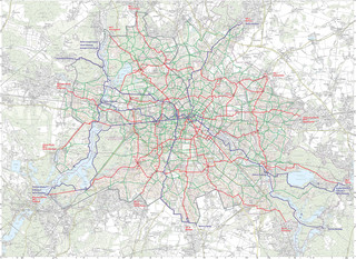 Mapa das ciclovias, ciclofaixas e ciclorrotas de Berlim